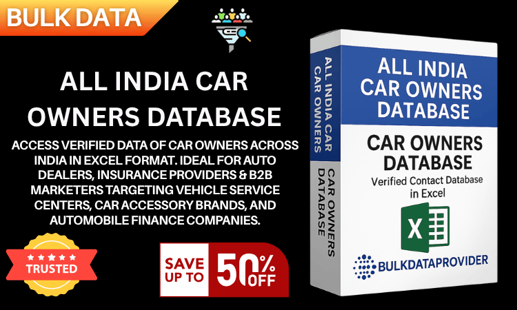 All India Car Owners Database – Verified Vehicle Owner Leads in Excel