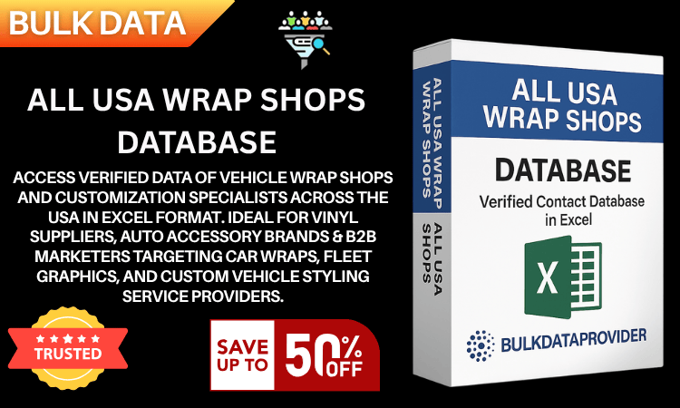 All USA Wrap Shops Database – Verified Vehicle Customization Leads in Excel