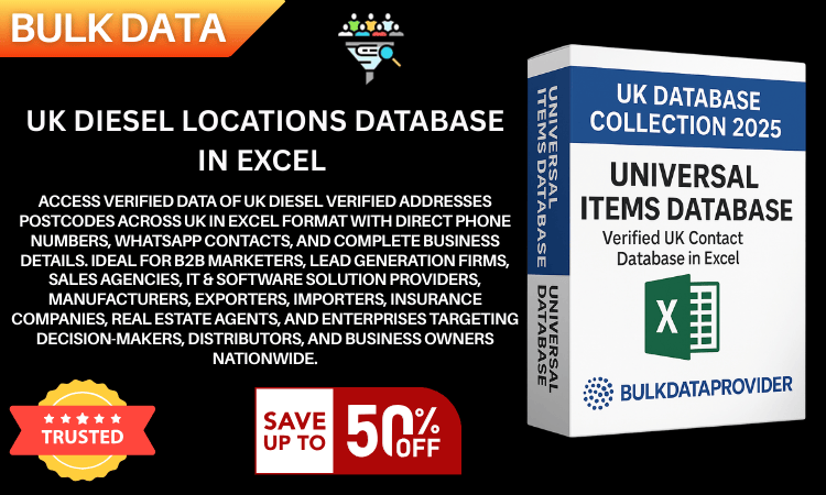 UK Diesel Locations Database in Excel  Verified Addresses  Postcodes 2025