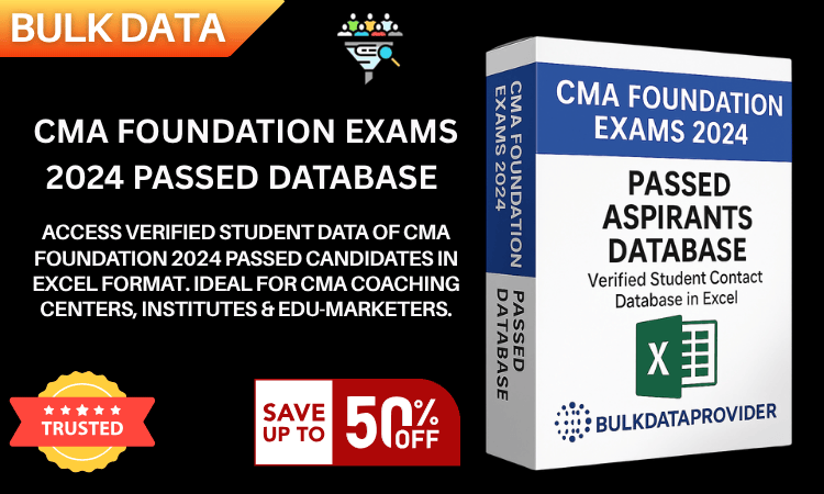 CMA Foundation Exams 2024 Passed Database – Verified Student Leads in Excel