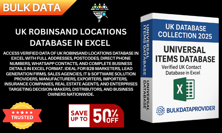 UK Robinsand Locations Database in Excel  Verified Addresses  Postcodes 2025