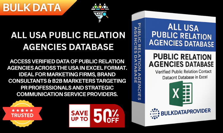 All USA Public Relation Agencies Database – Verified Media Leads in Excel