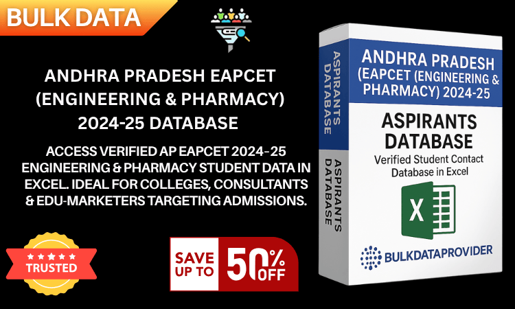 Buy AP EAPCET 2024–25 Students (Engineering & Pharmacy) Database – Verified Leads in Excel