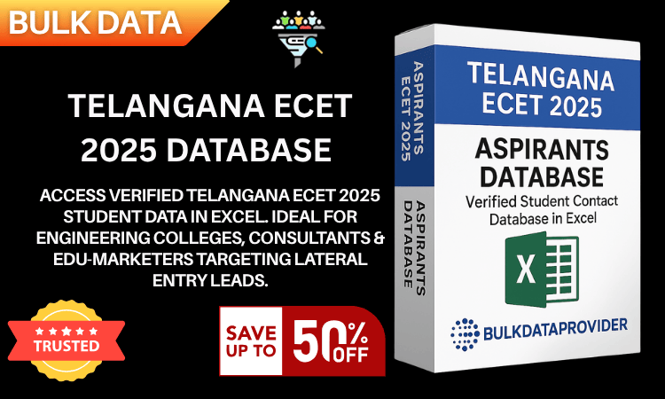 Buy Telangana ECET 2025 Students Database – Verified Diploma to Degree Aspirant Leads in Excel