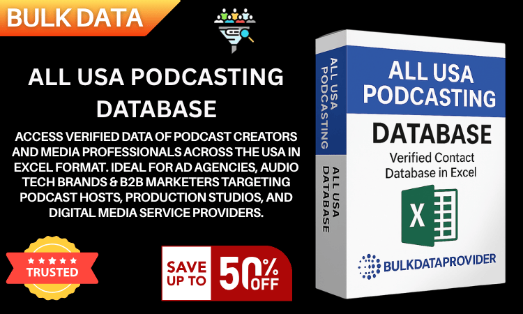 All USA Podcasting Database – Verified Creator & Media Leads in Excel