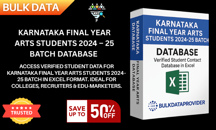 Karnataka Final Year Arts Students 2024–25 Batch Database – Verified Student Leads in Excel