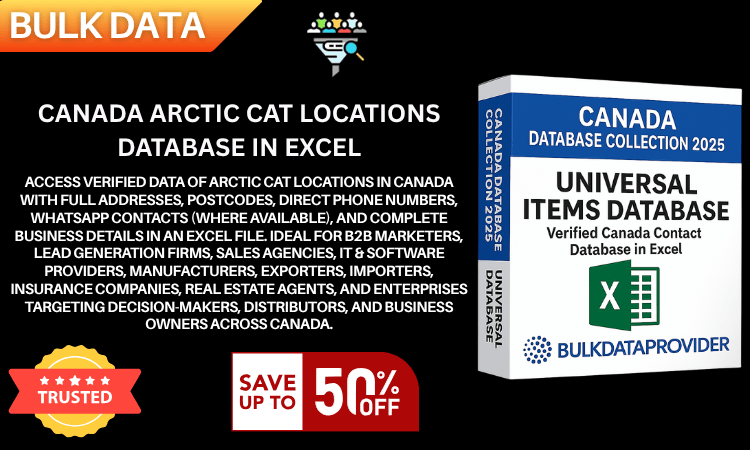 Canada Arctic Cat Locations Database in Excel – Verified Addresses & Postcodes 2025