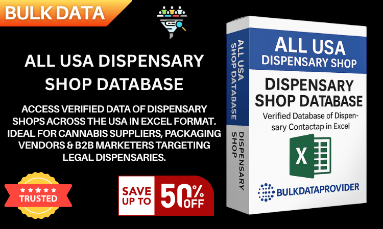 All USA Dispensary Shop Database – Verified Retail Leads in Excel