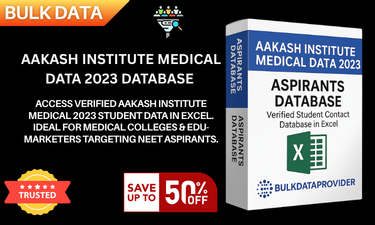 Aakash Institute Medical Data 2023 – Verified & Updated NEET Aspirants Contact Directory in Excel