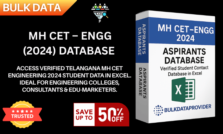 Buy Telangana MH CET – ENGG 2024 Students Database – Verified Engineering Leads in Excel