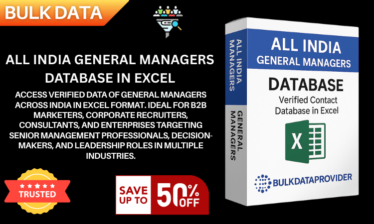 All India General Managers Database in Excel – Verified Business Data