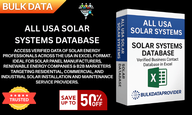 All USA Solar Systems Database – Verified Installer Leads in Excel