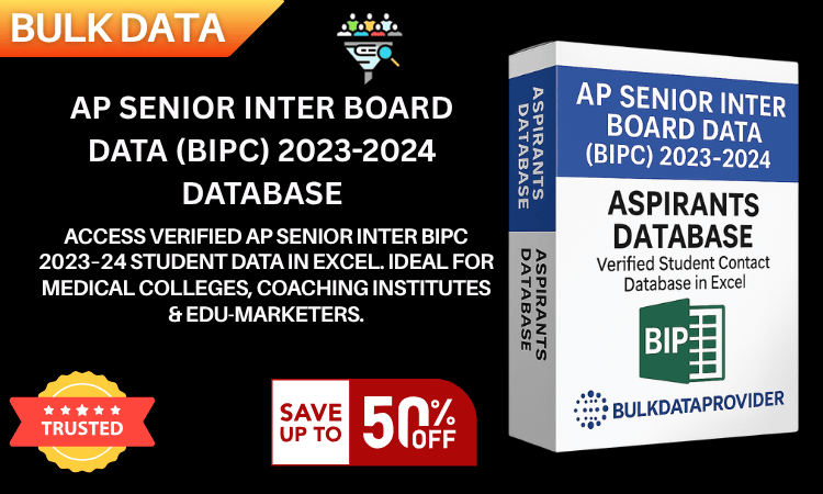 AndhraPradesh SeniorInter Board (BiPC) 2023–24 Database–Verified Student Contact Directory in Excel