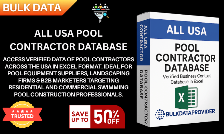 All USA Pool Contractor Database – Verified Construction Leads in Excel