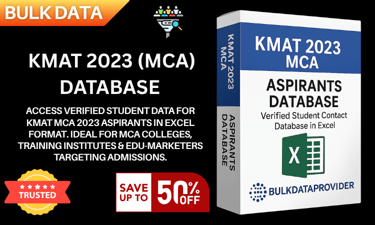KMAT (MCA) 2023 Database – Verified Student Leads in Excel