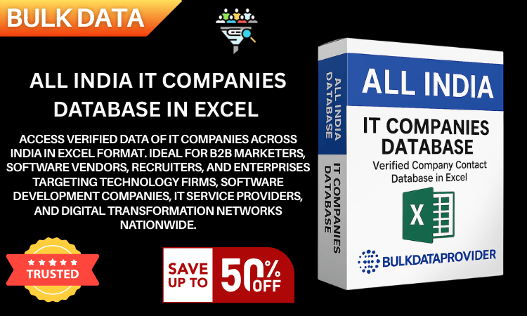 All India IT Companies Database in Excel – Verified Technology Businesses Data