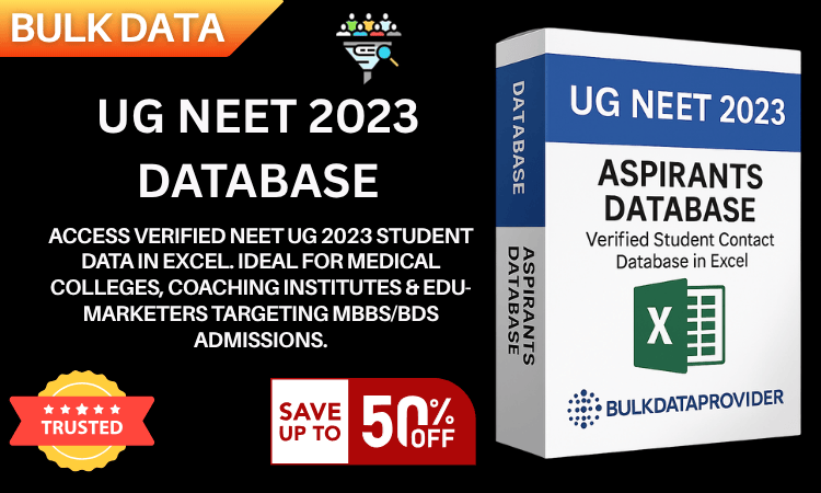 UG NEET 2023 Database – Verified Medical Aspirants Contact Directory in Excel